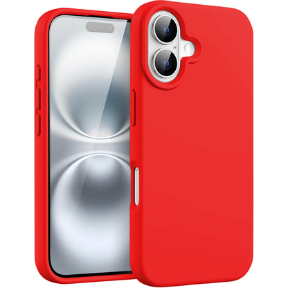 Husa Soft Silicone - iPhone 16 Plus - Rosu