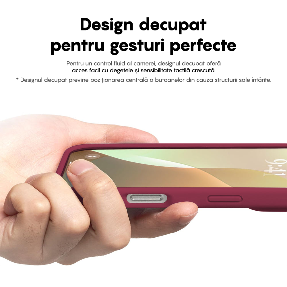 Husa Soft Silicone - iPhone 16 Plus - Burgundy