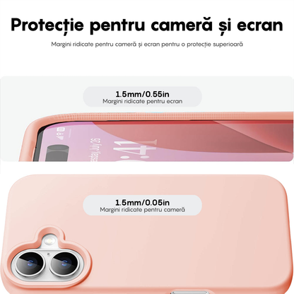 Husa Soft Silicone - iPhone 16 Plus - Pink Sand