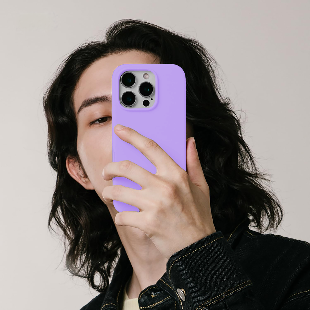 Husa Soft Silicone - iPhone 16 Pro Max - Light Lilac