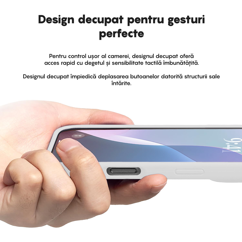 Husa Soft Silicone - iPhone 16 Pro Max - Alb