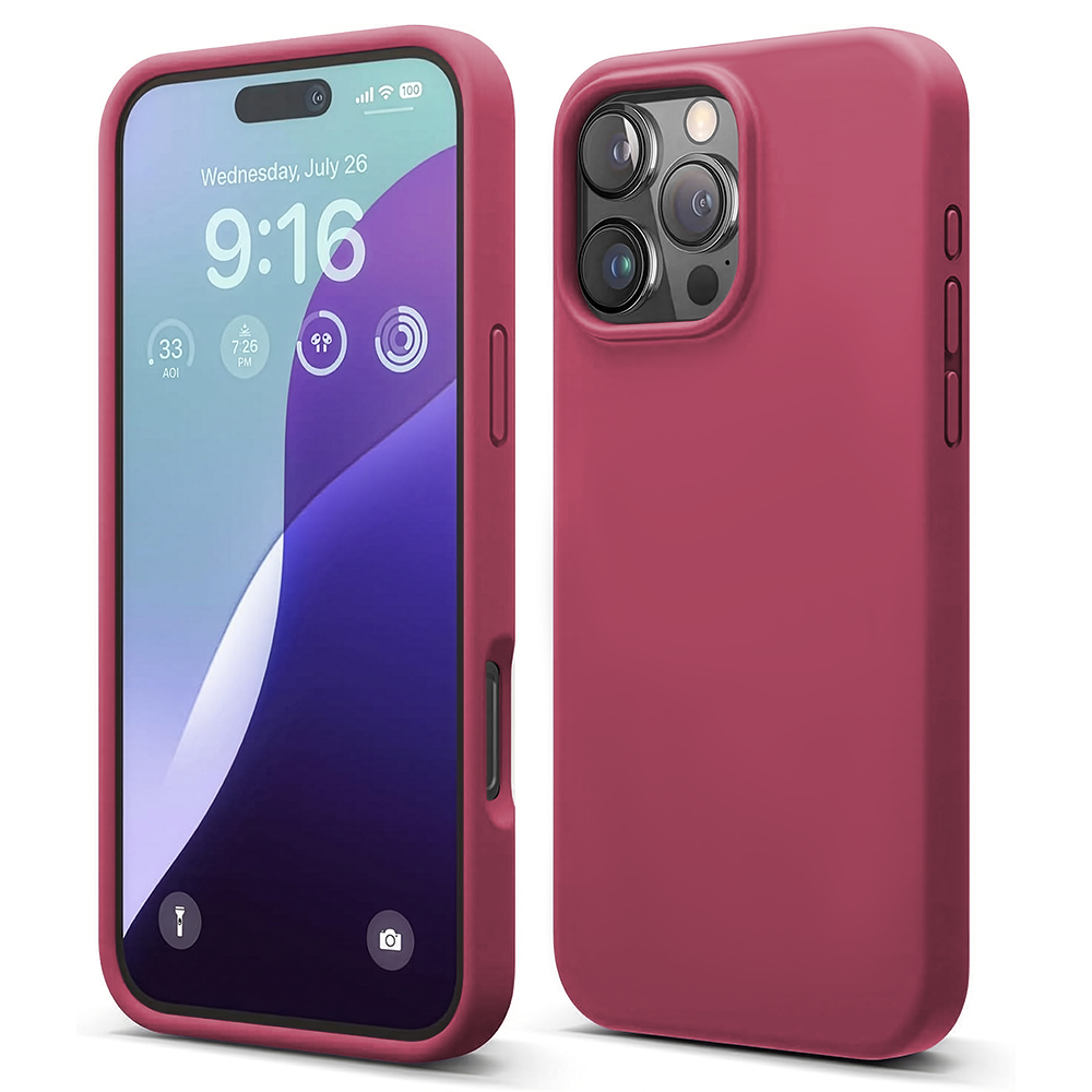 Husa Soft Silicone - iPhone 16 Pro Max - Burgundy