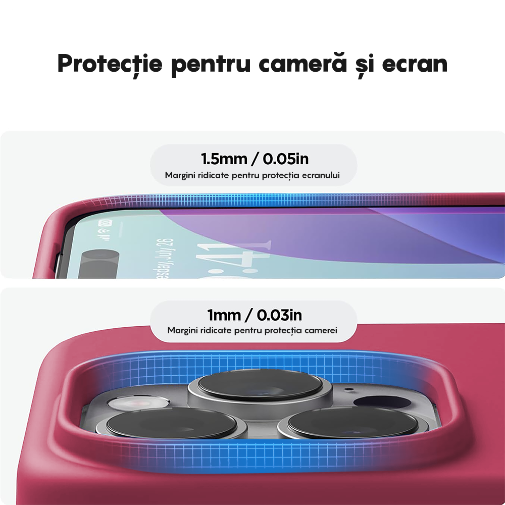 Husa Soft Silicone - iPhone 16 Pro Max - Burgundy