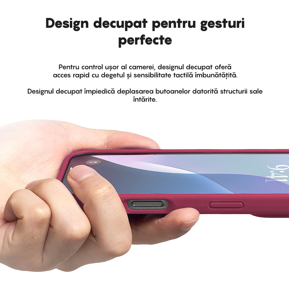 Husa Soft Silicone - iPhone 16 Pro Max - Burgundy
