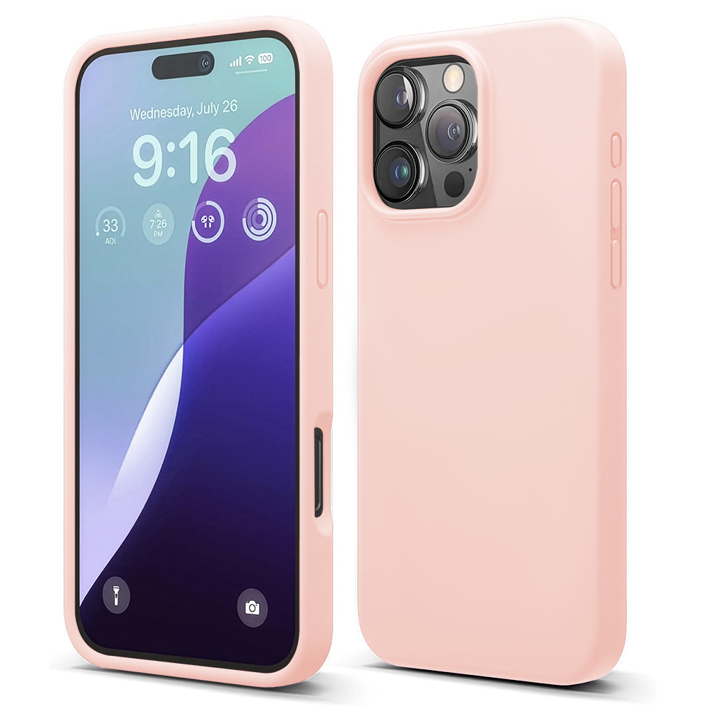 Husa Soft Silicone - iPhone 16 Pro Max - Pink Sand
