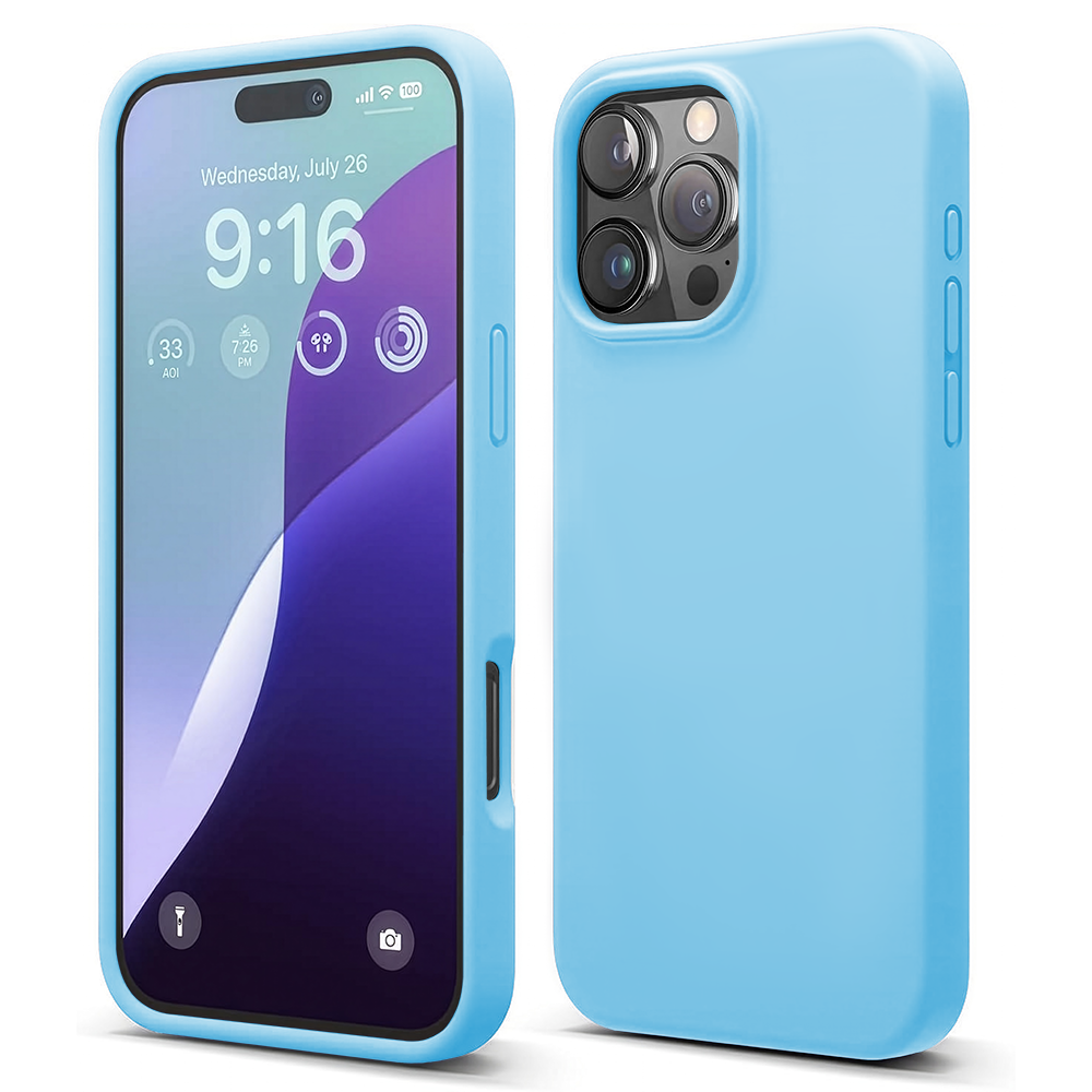 Husa Soft Silicone - iPhone 16 Pro - Cadet Blue