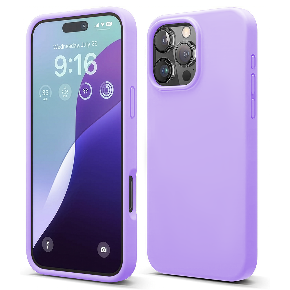Husa Soft Silicone - iPhone 16 Pro - Light Lilac
