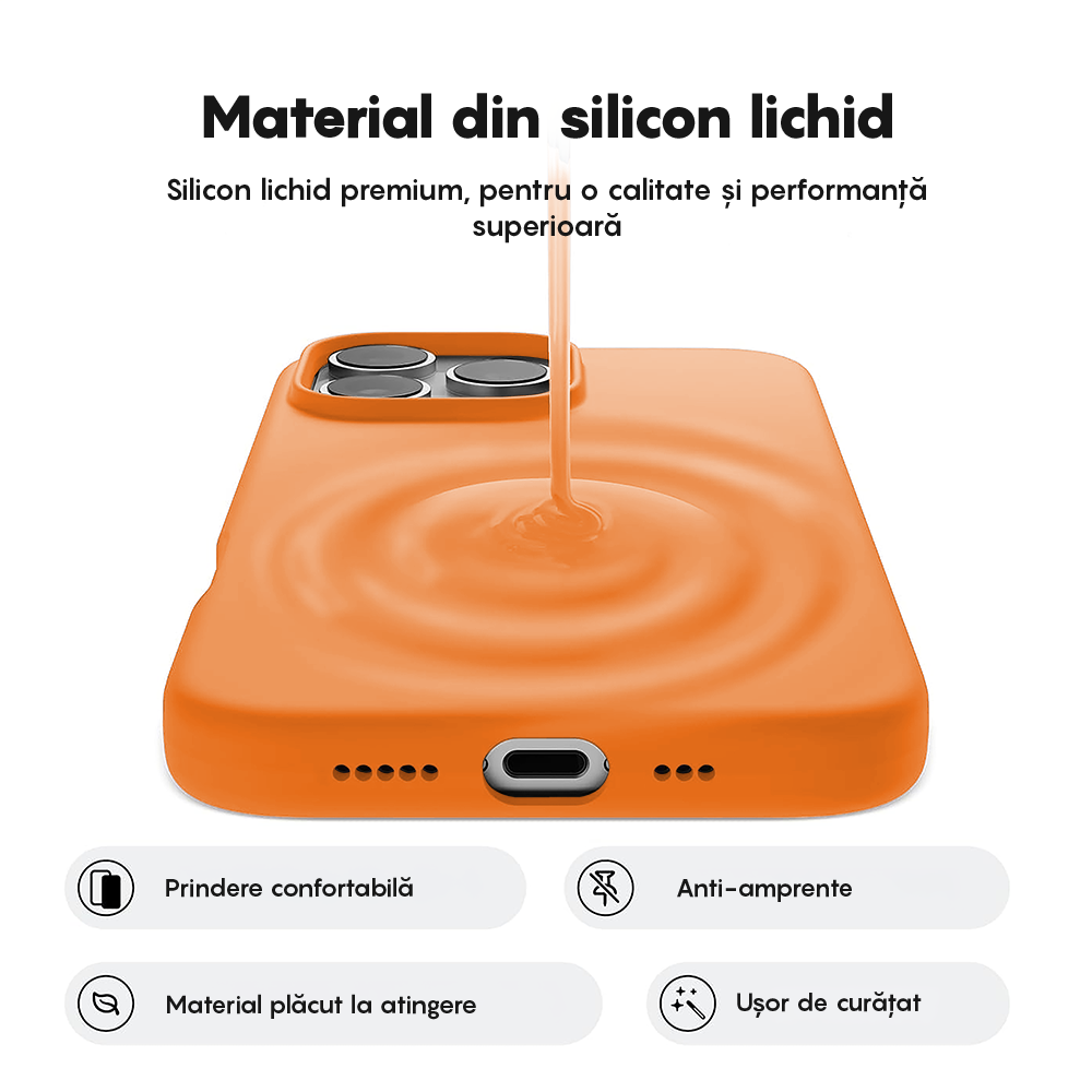 Husa Soft Silicone - iPhone 16 Pro - Nectarine