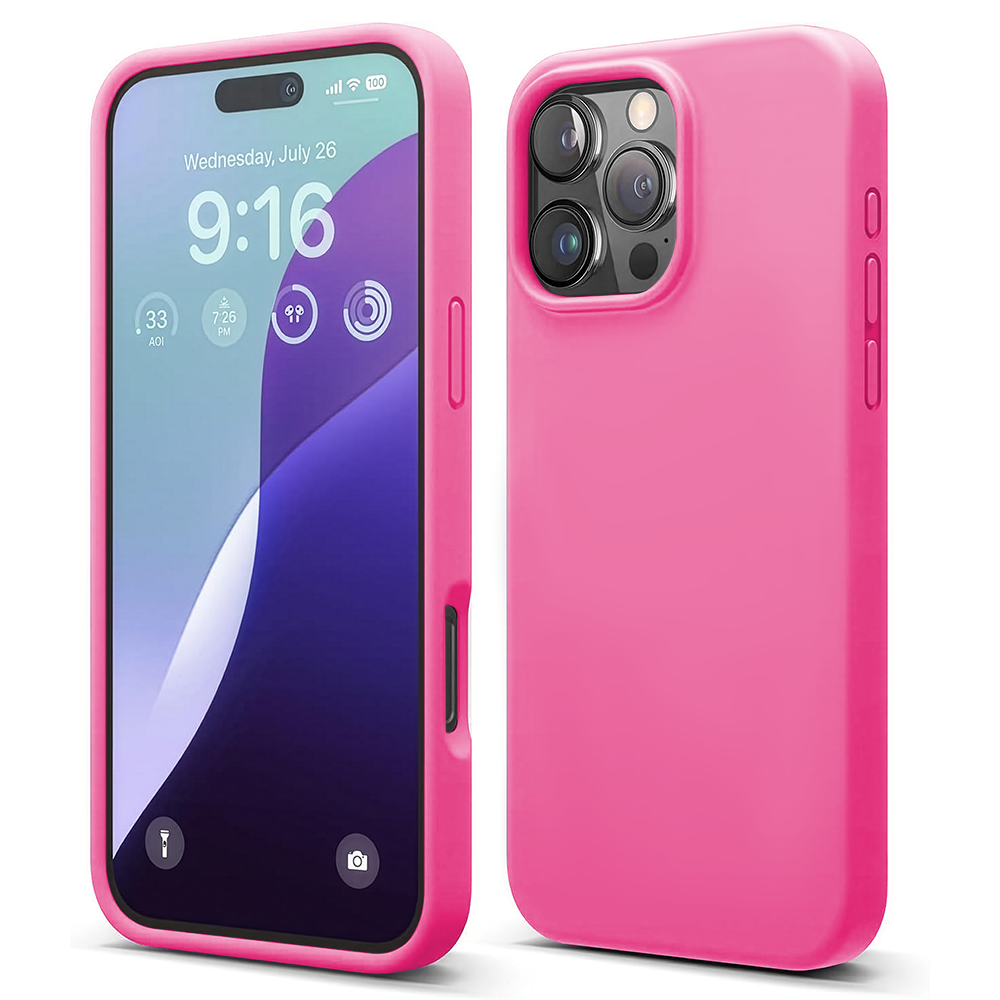 Husa Soft Silicone - iPhone 16 Pro - Fuchsia