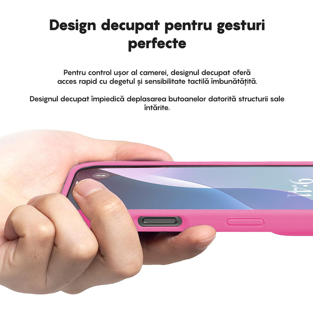 Husa Soft Silicone - iPhone 16 Pro - Fuchsia