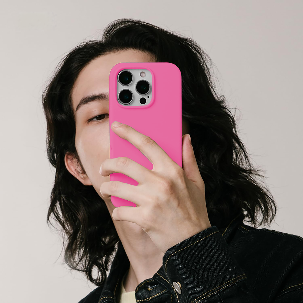 Husa Soft Silicone - iPhone 16 Pro - Fuchsia