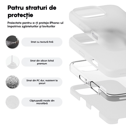 Husa Soft Silicone - iPhone 16 Pro - Alb