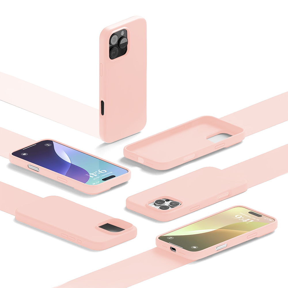 Husa Soft Silicone - iPhone 16 Pro - Pink Sand