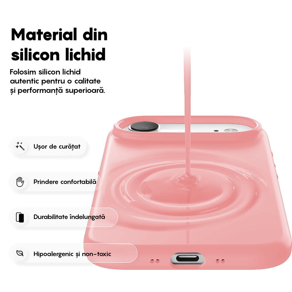 Husa Soft Silicone - iPhone 17 Air - Roz