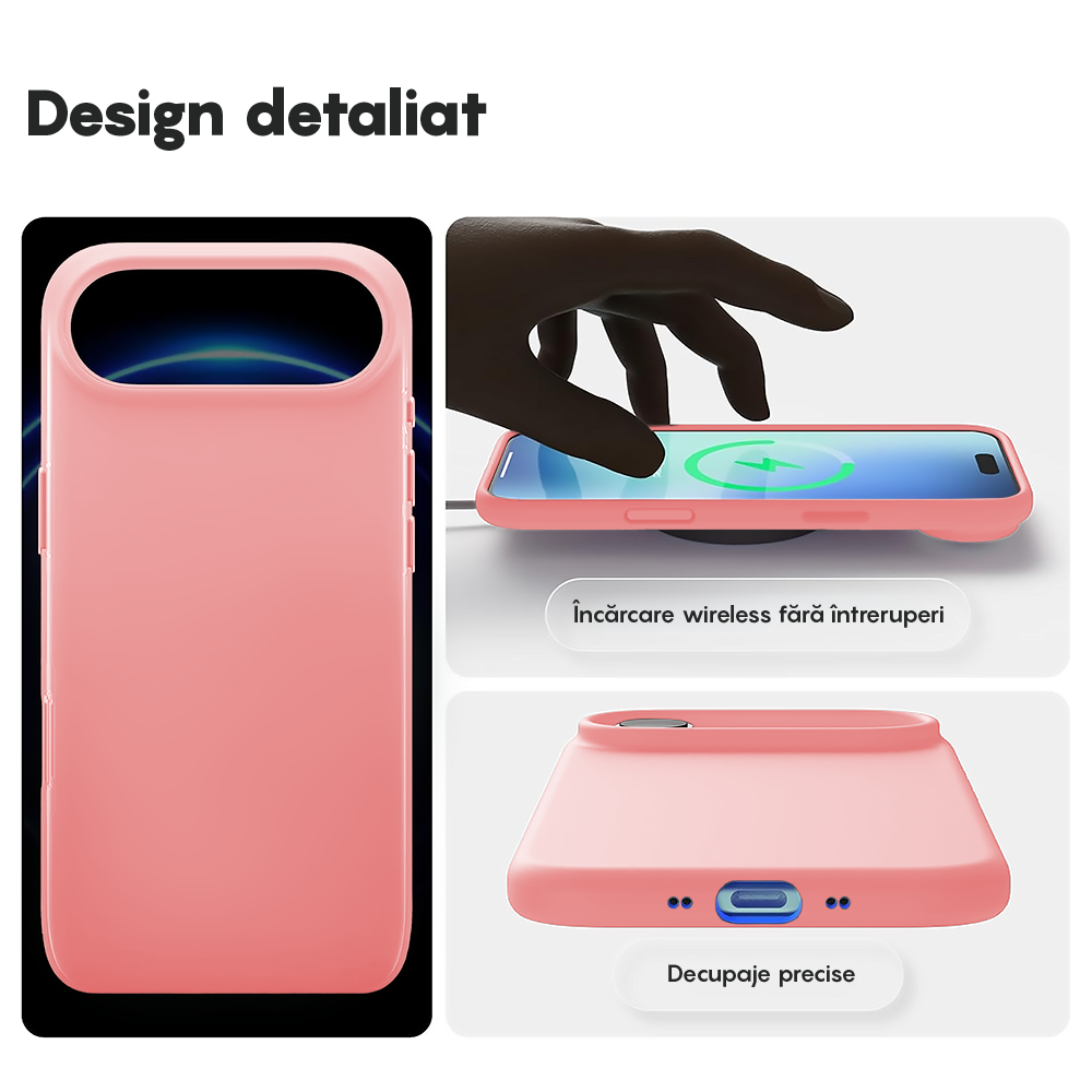 Husa Soft Silicone - iPhone 17 Air - Roz