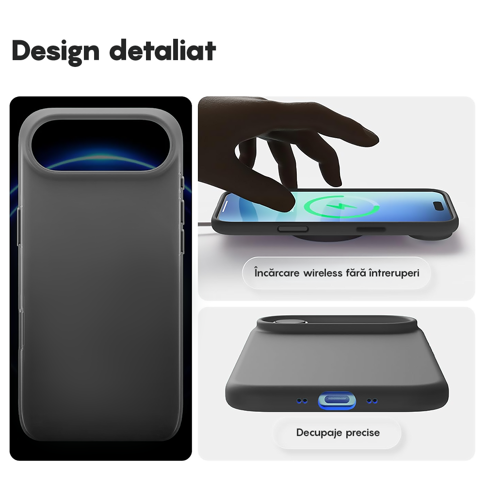 Husa Soft Silicone - iPhone 17 Air - Dark Gray