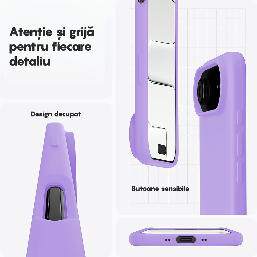 Husa Soft Silicone - iPhone 17 Air - Light Lilac
