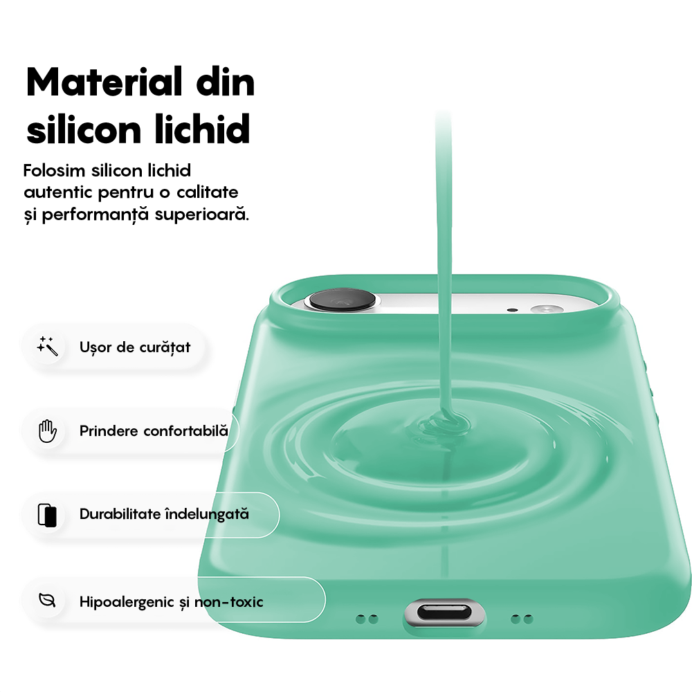 Husa Soft Silicone - iPhone 17 Air - Webster Green