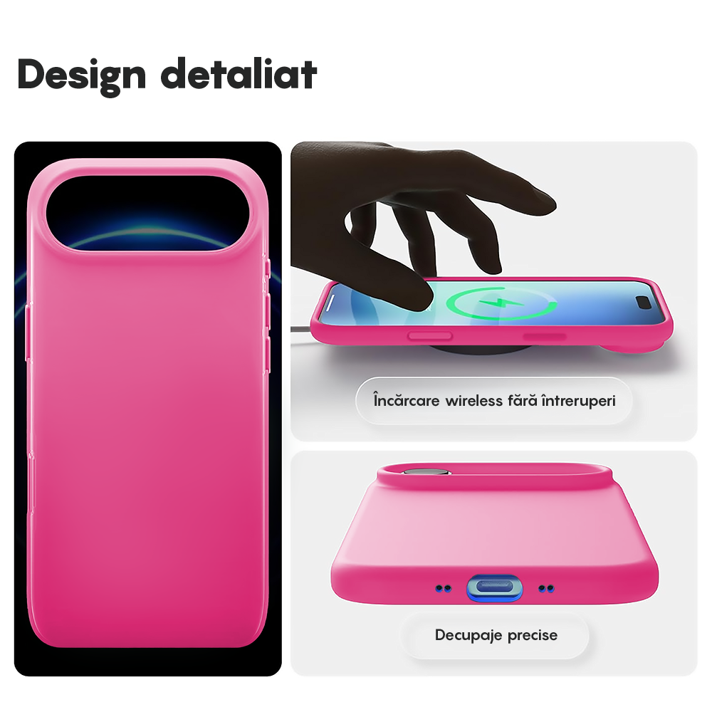 Husa Soft Silicone - iPhone 17 Air - Fuchsia