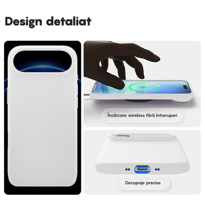 Husa Soft Silicone - iPhone 17 Air - Alb