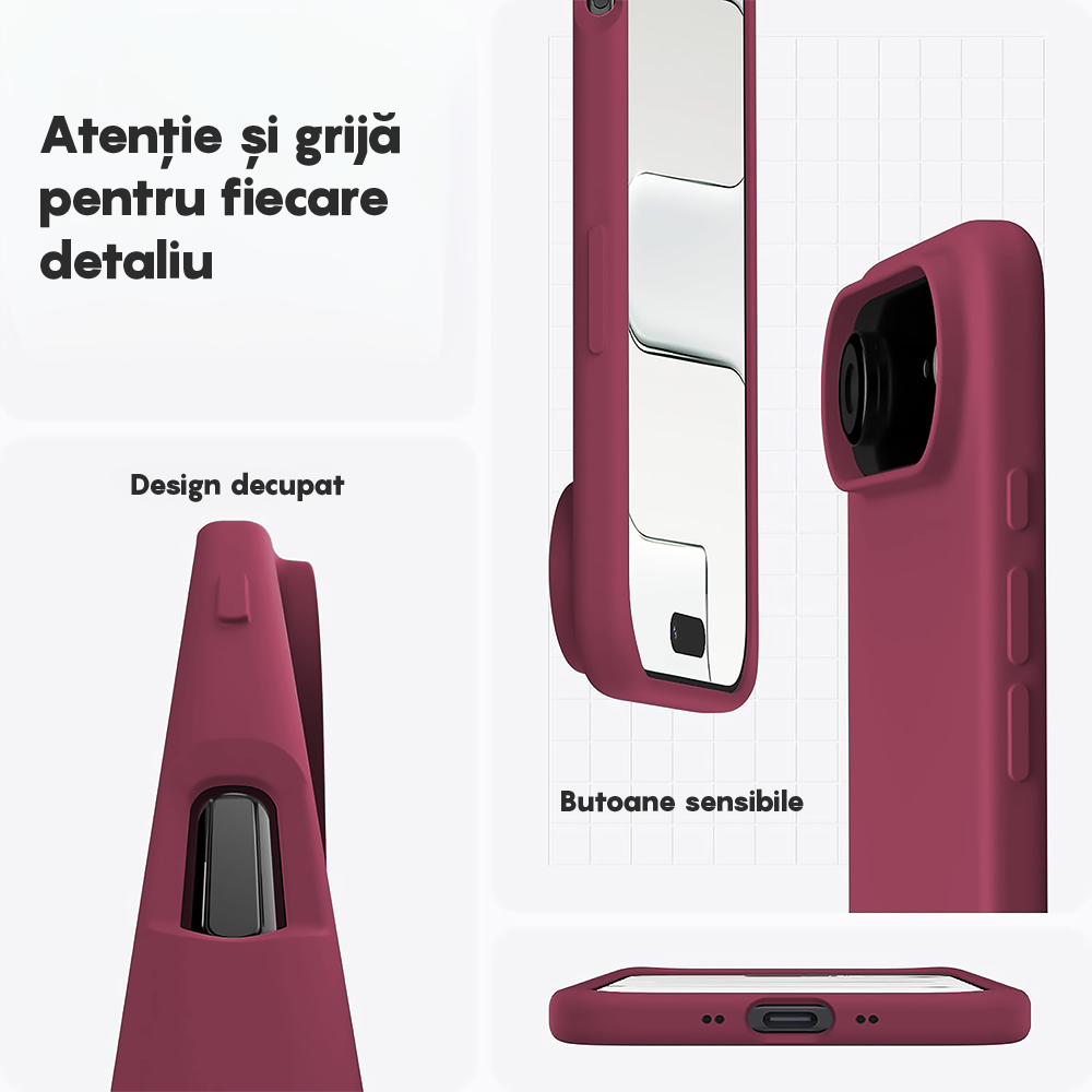 Husa Soft Silicone - iPhone 17 Air - Burgundy