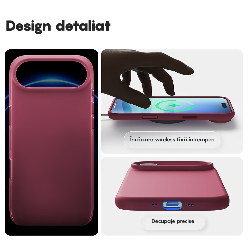 Husa Soft Silicone - iPhone 17 Air - Burgundy