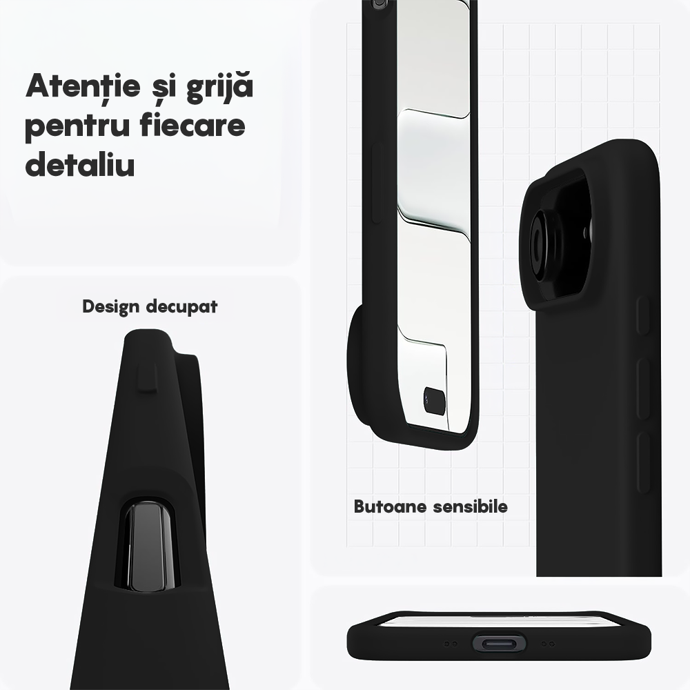 Husa Soft Silicone - iPhone 17 Air - Negru