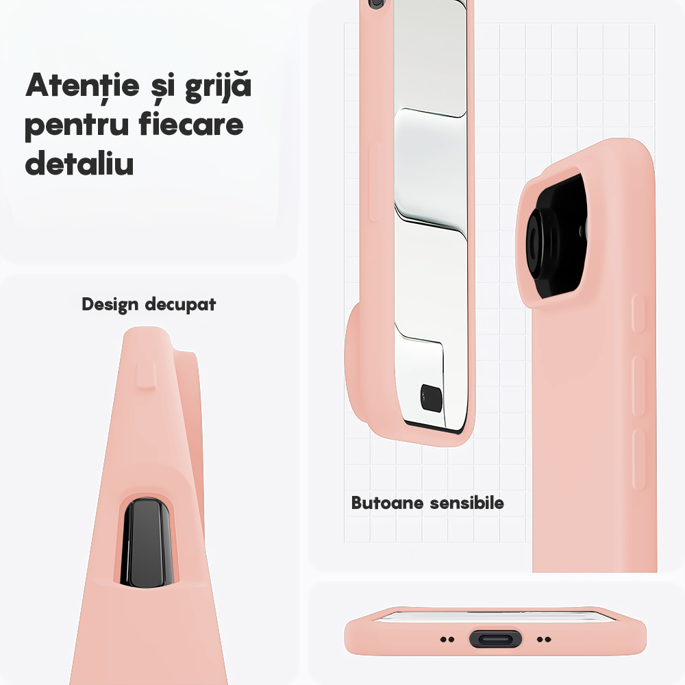 Husa Soft Silicone - iPhone 17 Air - Pink Sand
