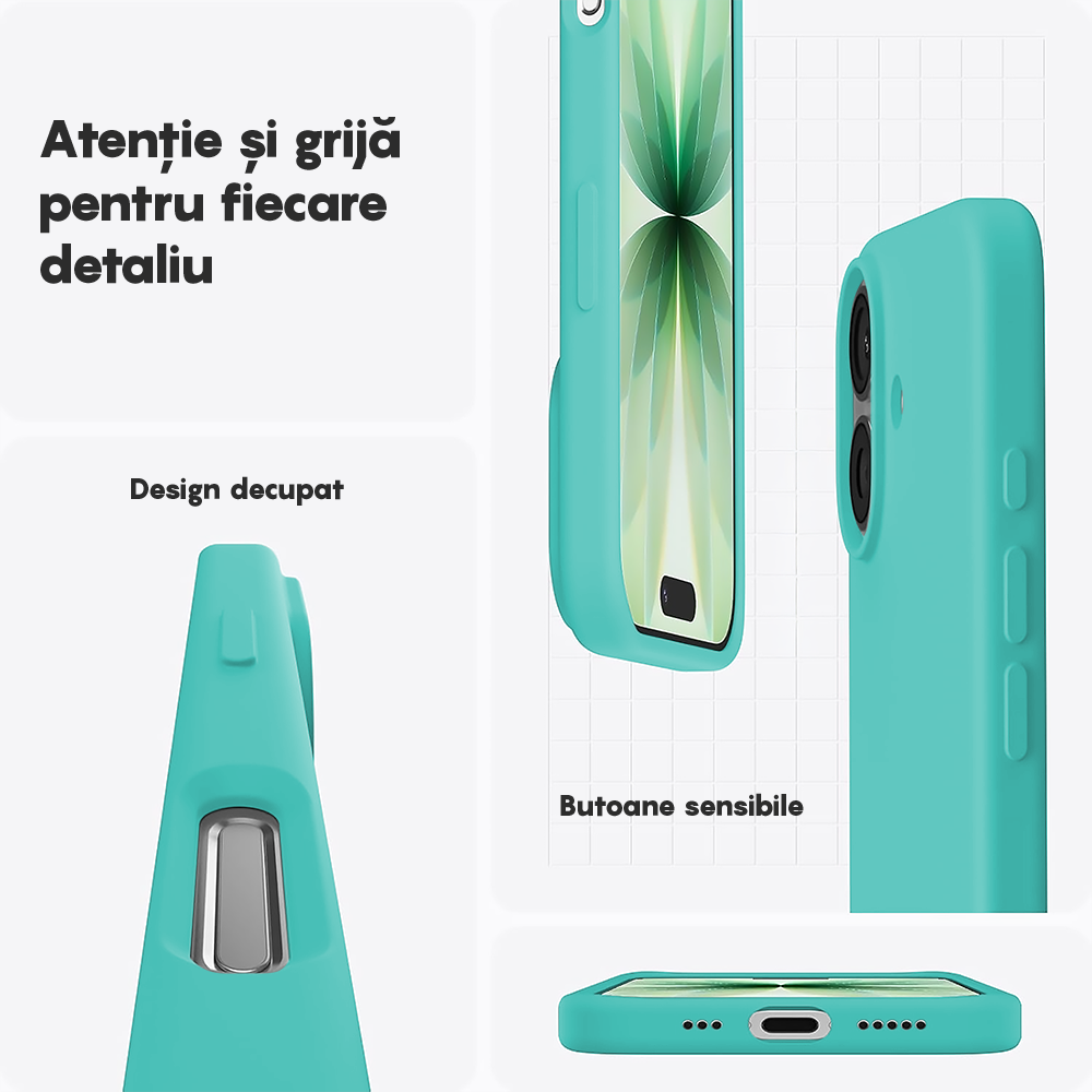 Husa Soft Silicone - iPhone 17 - Turqoise
