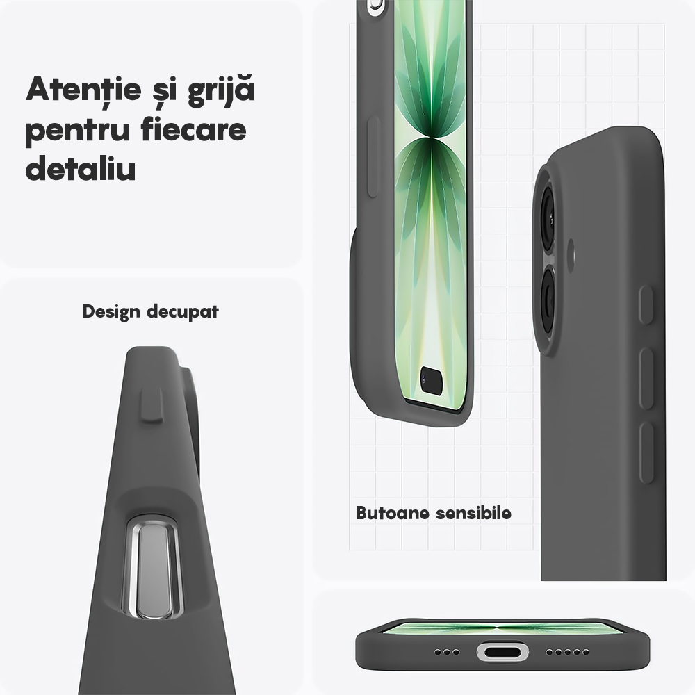 Husa Soft Silicone - iPhone 17 - Dark Gray