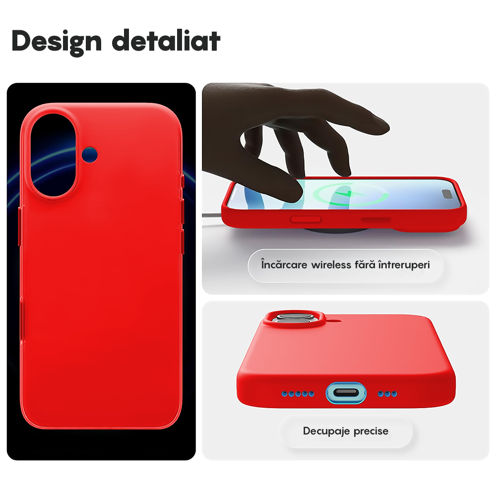 Husa Soft Silicone - iPhone 17 - Red