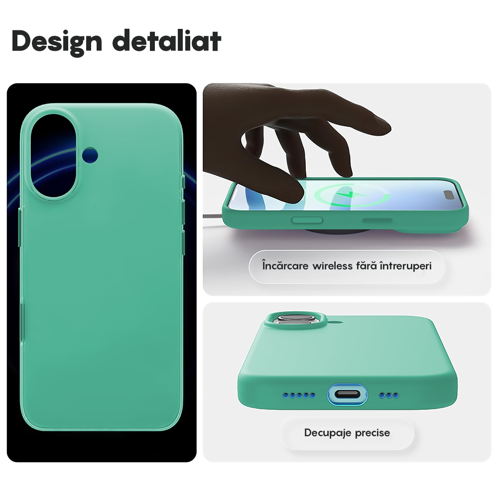 Husa Soft Silicone - iPhone 17 - Webster Green