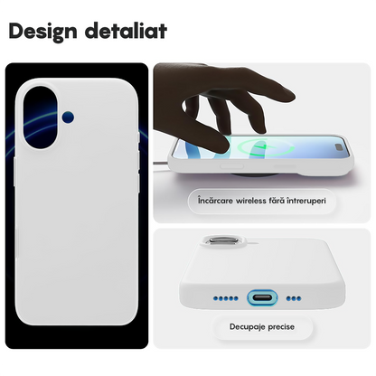 Husa Soft Silicone - iPhone 17 - Alb
