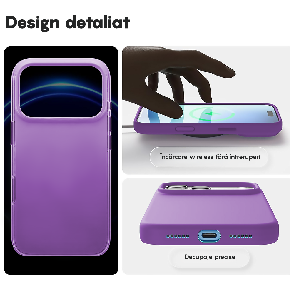 Husa Soft Silicone - iPhone 17 Pro Max - Light Purple