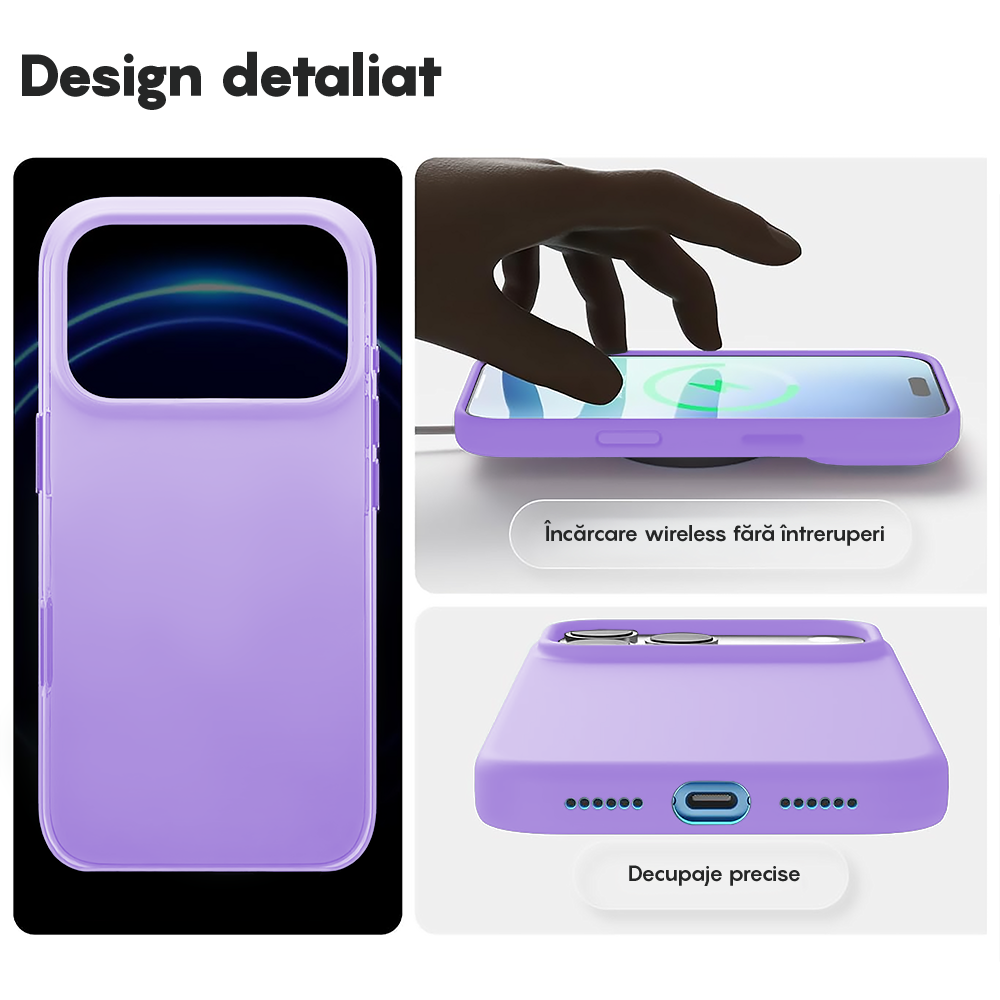Husa Soft Silicone - iPhone 17 Pro Max - Light Lilac