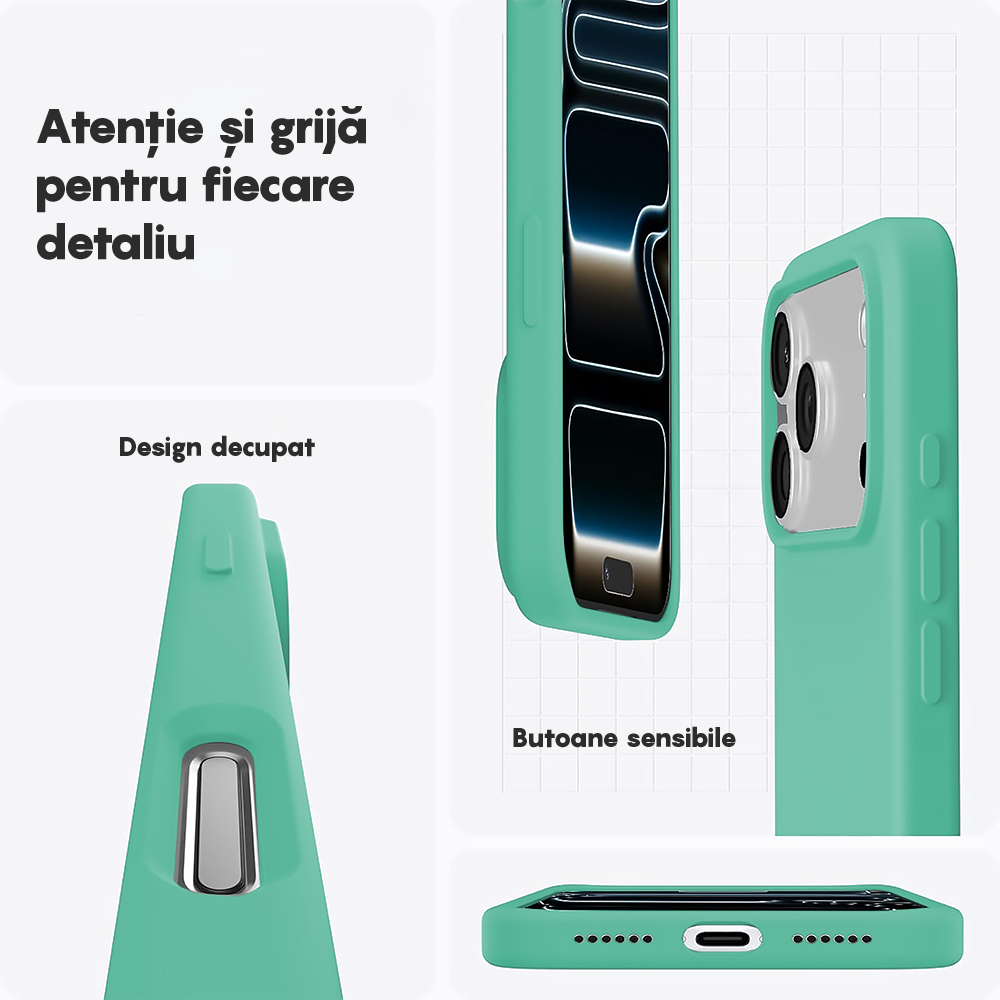 Husa Soft Silicone - iPhone 17 Pro Max - Webster Green