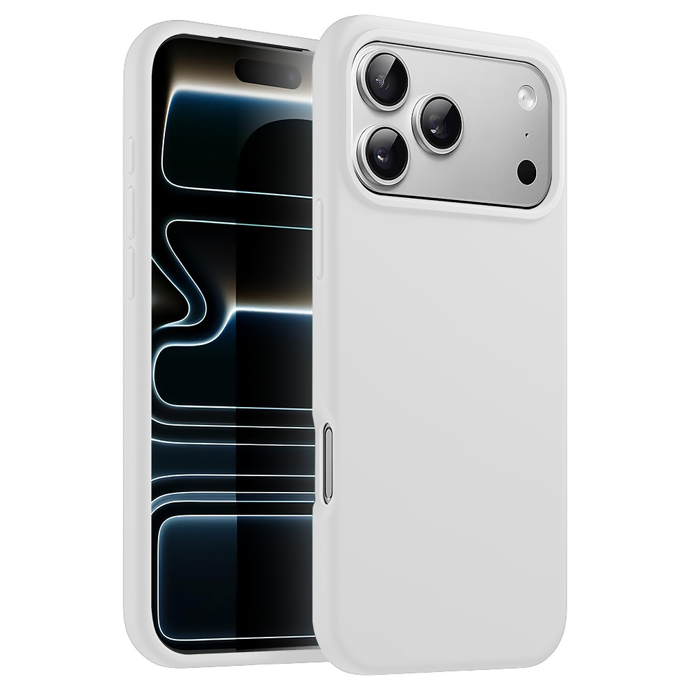 Husa Soft Silicone - iPhone 17 Pro Max - Alb