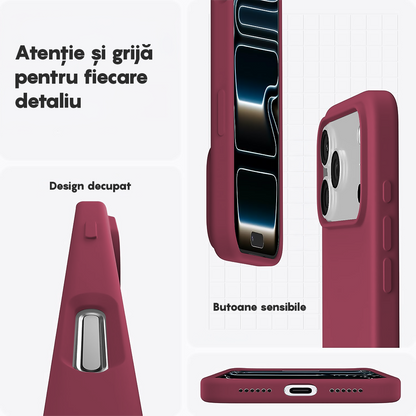 Husa Soft Silicone - iPhone 17 Pro Max - Burgundy