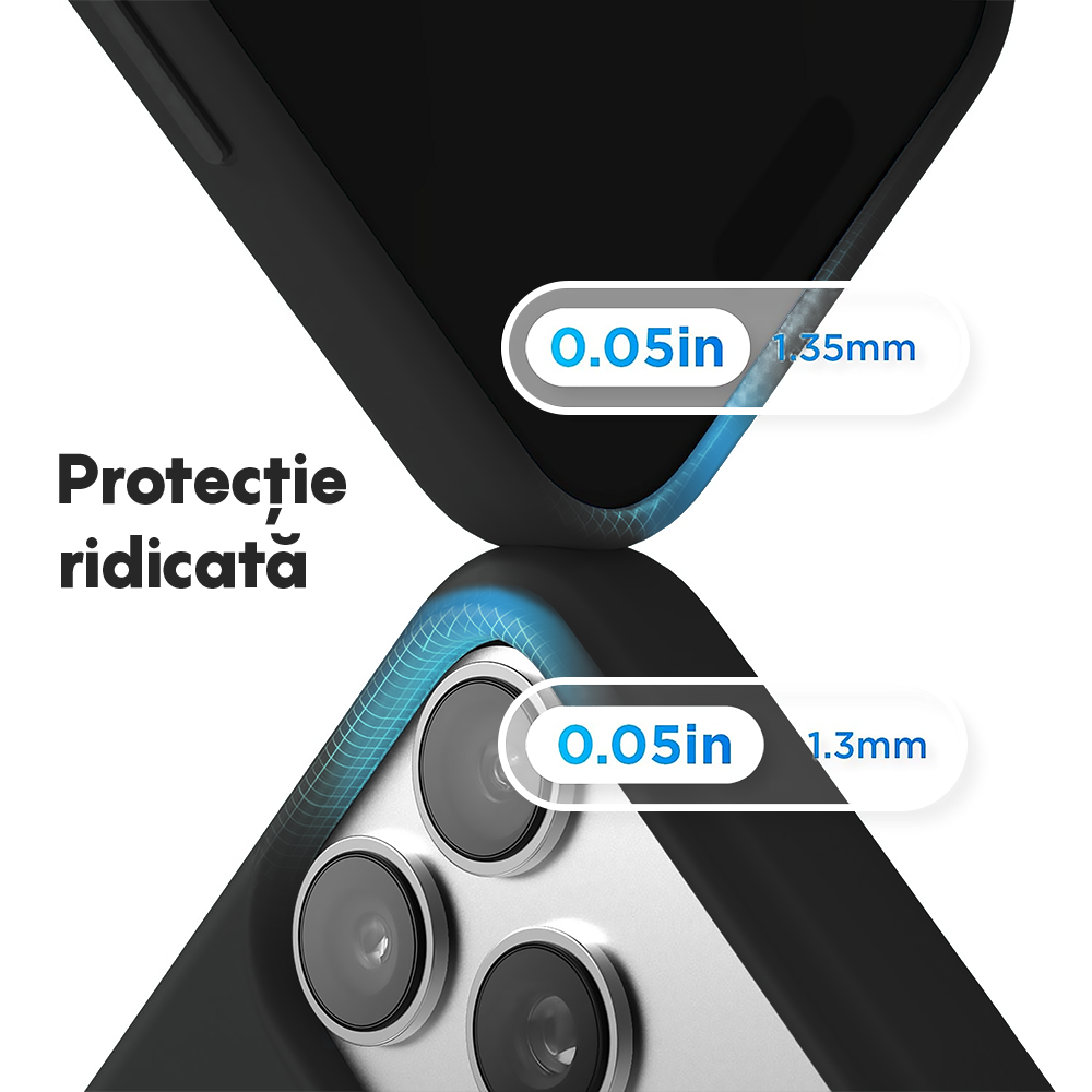 Husa Soft Silicone - iPhone 17 Pro Max - Negru