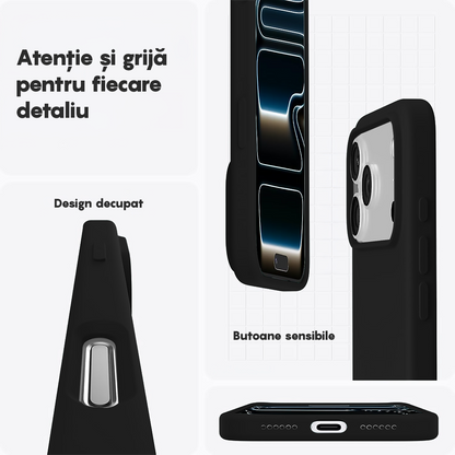 Husa Soft Silicone - iPhone 17 Pro Max - Negru