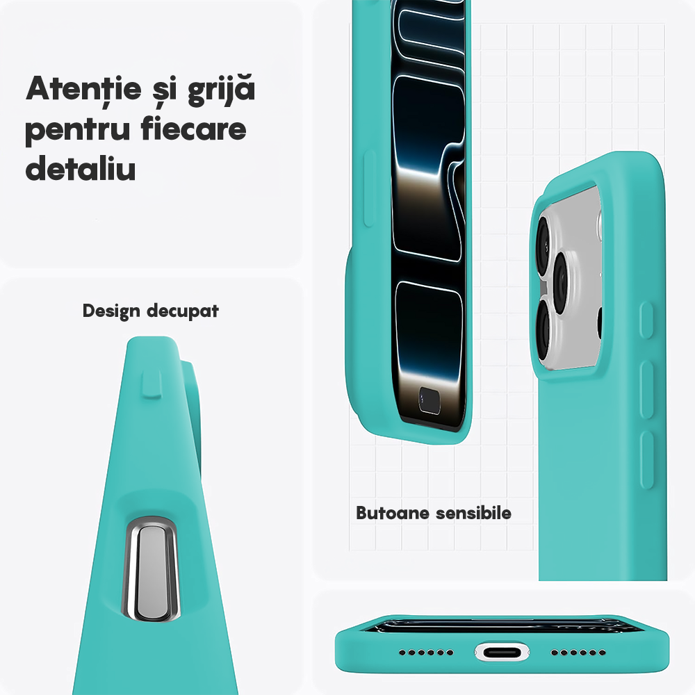Husa Soft Silicone - iPhone 17 Pro - Turqoise
