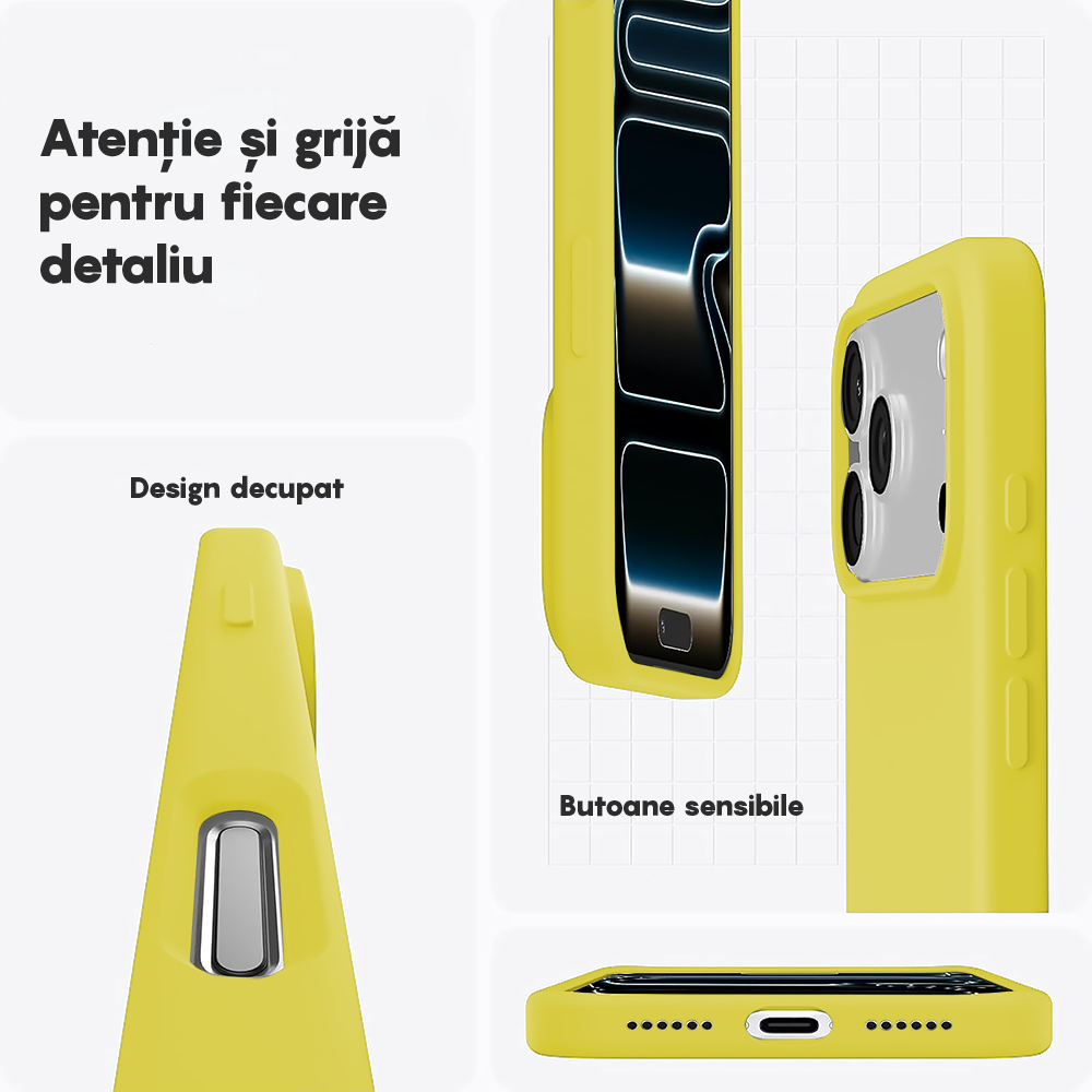 Husa Soft Silicone - iPhone 17 Pro - Yellow