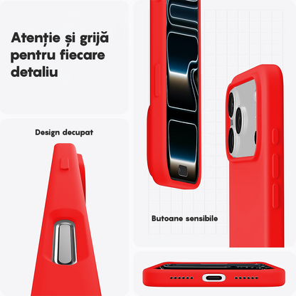 Husa Soft Silicone - iPhone 17 Pro - Red
