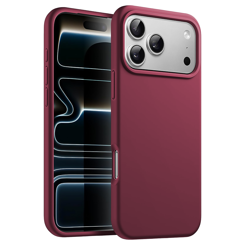 Husa Soft Silicone - iPhone 17 Pro - Burgundy
