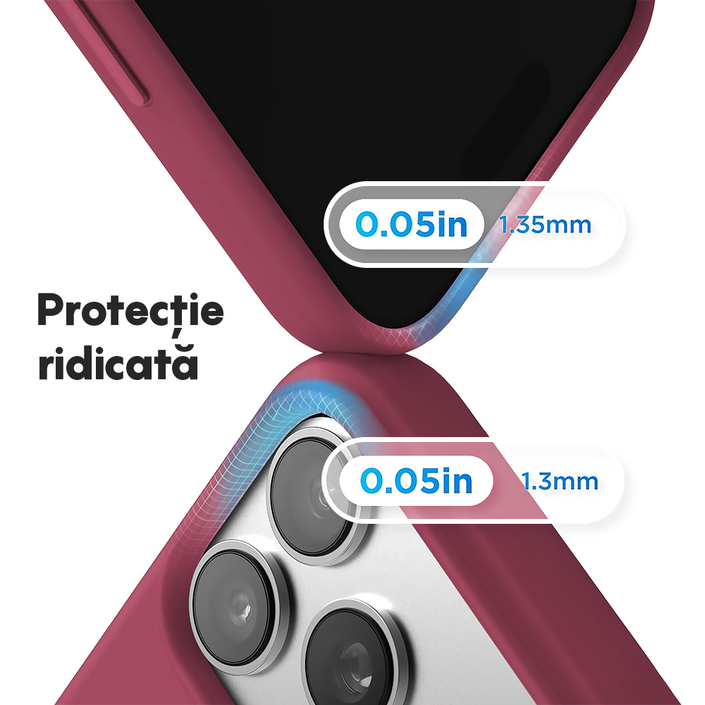 Husa Soft Silicone - iPhone 17 Pro - Burgundy