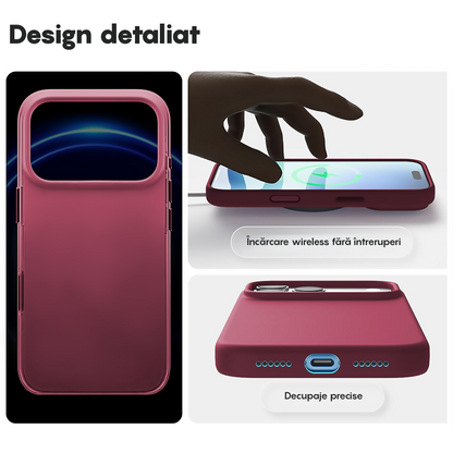 Husa Soft Silicone - iPhone 17 Pro - Burgundy