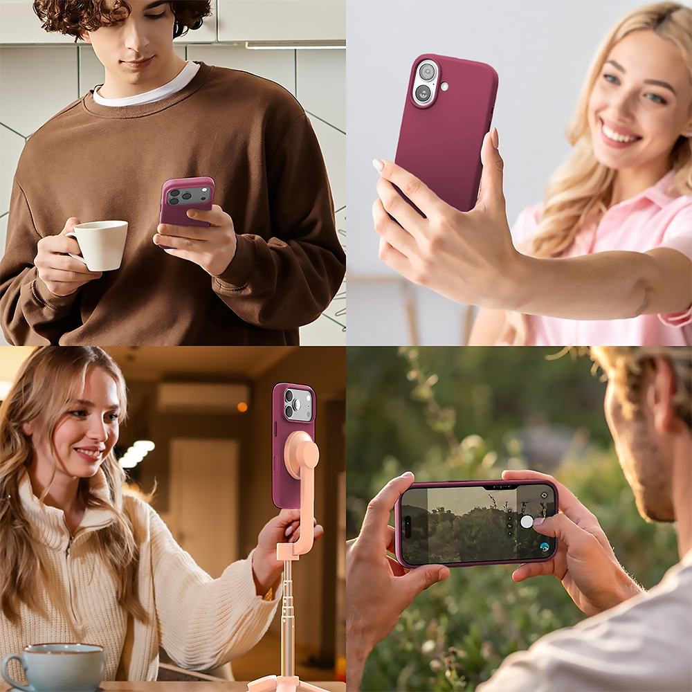 Husa Soft Silicone - iPhone 17 Pro - Burgundy