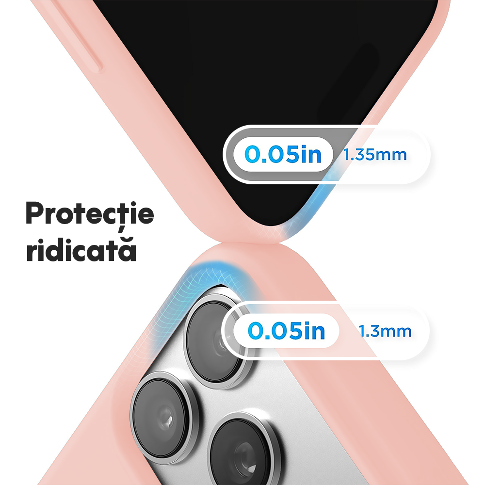 Husa Soft Silicone - iPhone 17 Pro - Pink Sand