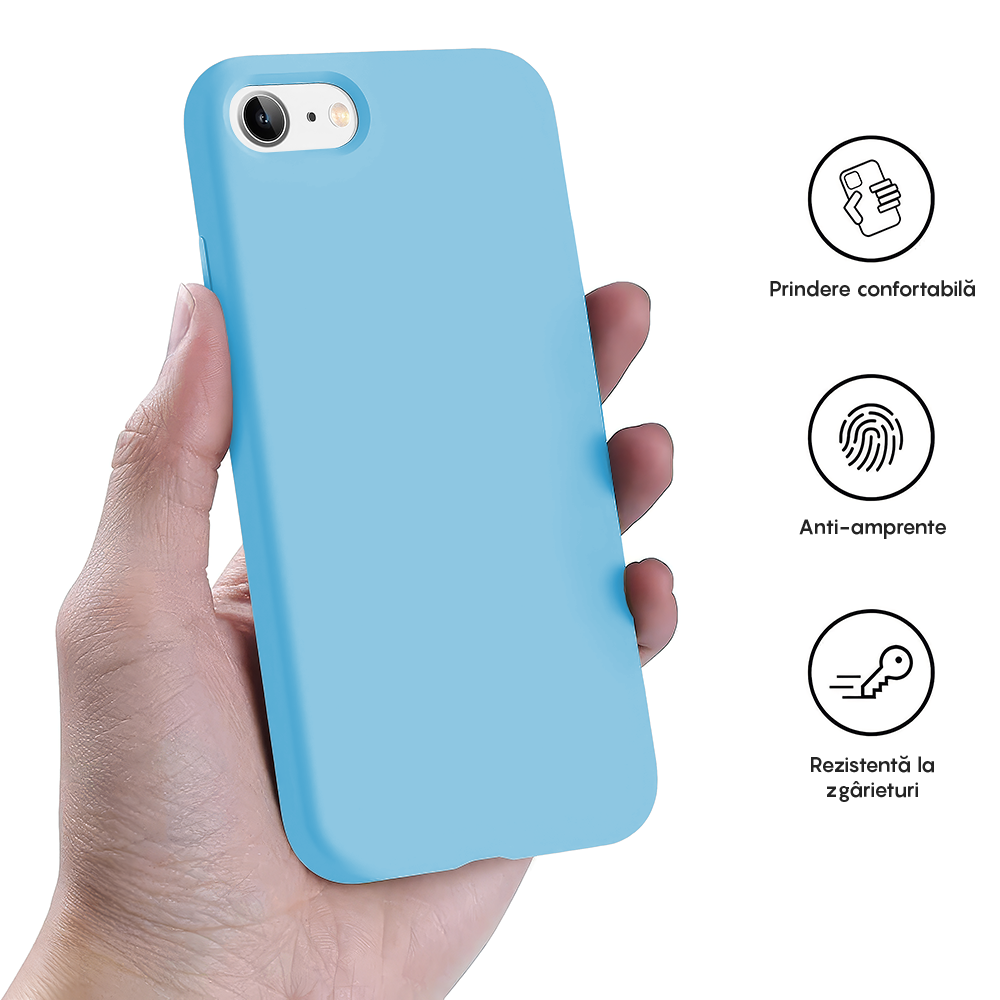 Husa Soft Silicone - iPhone 7/8/SE2 - Cadet Blue