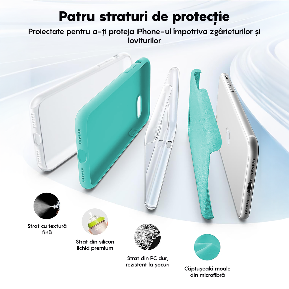 Husa Soft Silicone - iPhone 7/8/SE2 - Turqoise